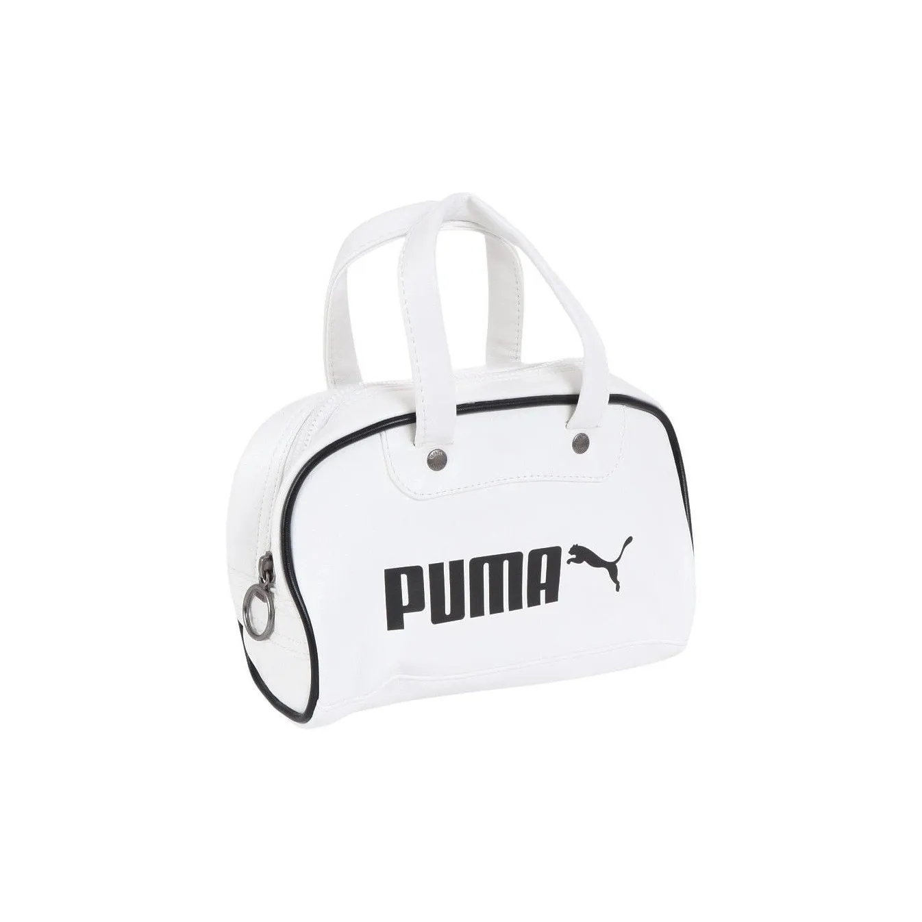 PUMA Synthetic Leather Boston Bag Handbag Trumpets Unisex White