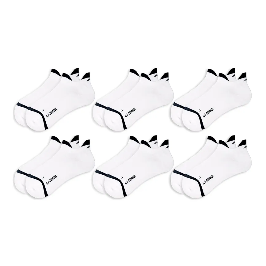 Носки до щиколотки унисекс 6 пар белые