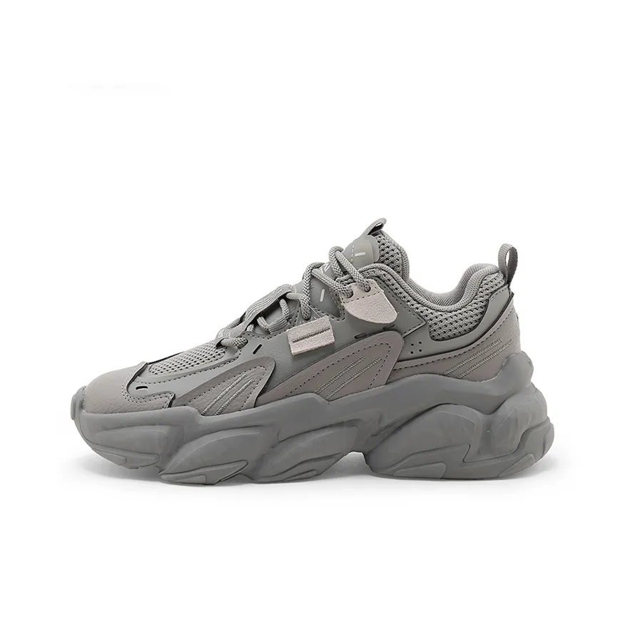 STARTER Rock Formation Series Breathable Coverage Moisture Wicking Low Top Chunky Sneakers Unisex Gray