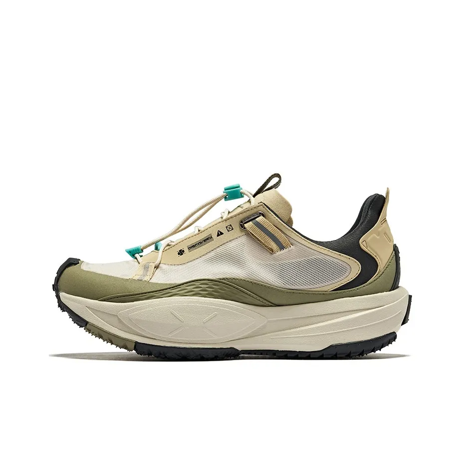 Erke Cushioning And Breathable Low Top Casual Shoes Men's Beige Green