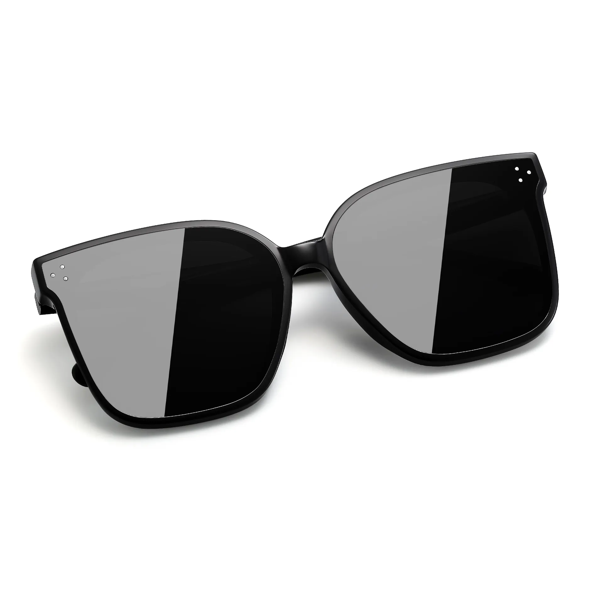 PULAIS Пластиковая оправа Квадратные Солнцезащитные очки Унисекс Черный