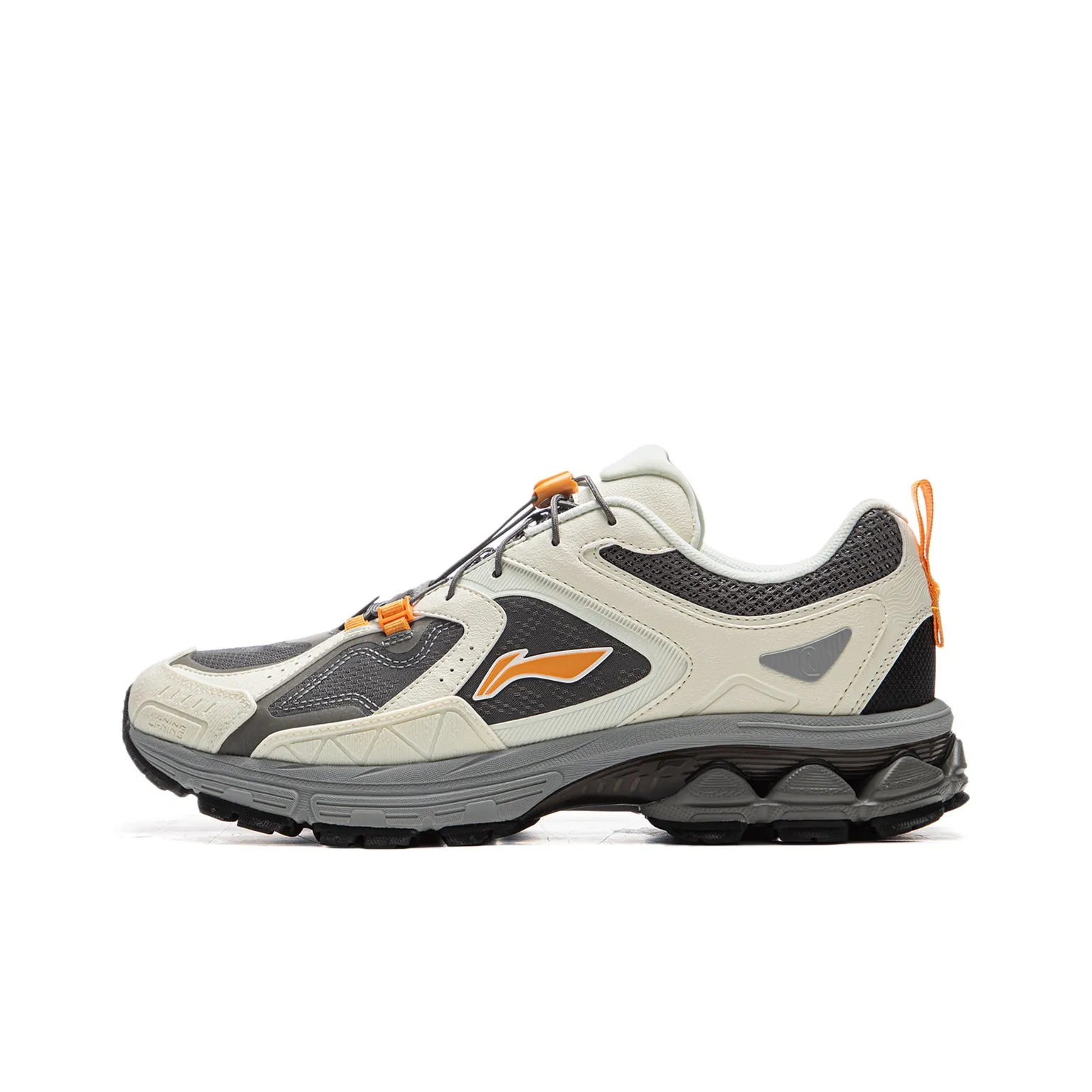 LiNing Support 2.0 Trail V2 Support Wear Resistant Slip Resistant Low Top Running shoes low-top Men's Khaki White