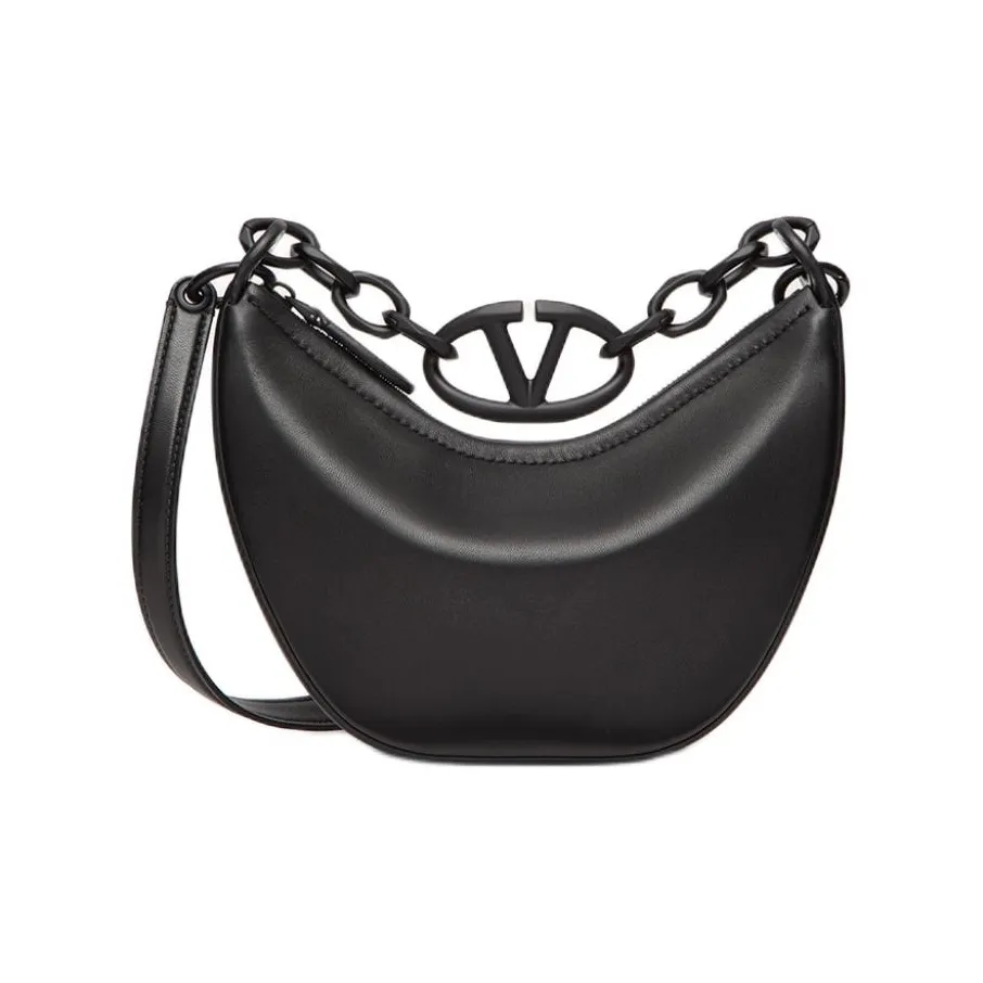Valentino Soft Sheepskin Handbag Shoulder Bag Crossbody Bag Mini Women's Black