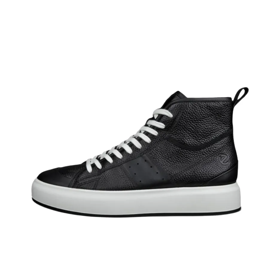Ecco Высокие Кроссовки для Скейтбординга Мужские Черные