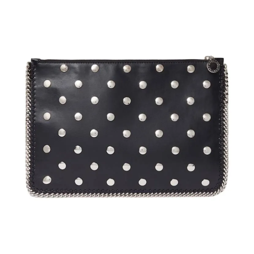 Stella McCartney Falabella Studded Zippered Pouch Bag