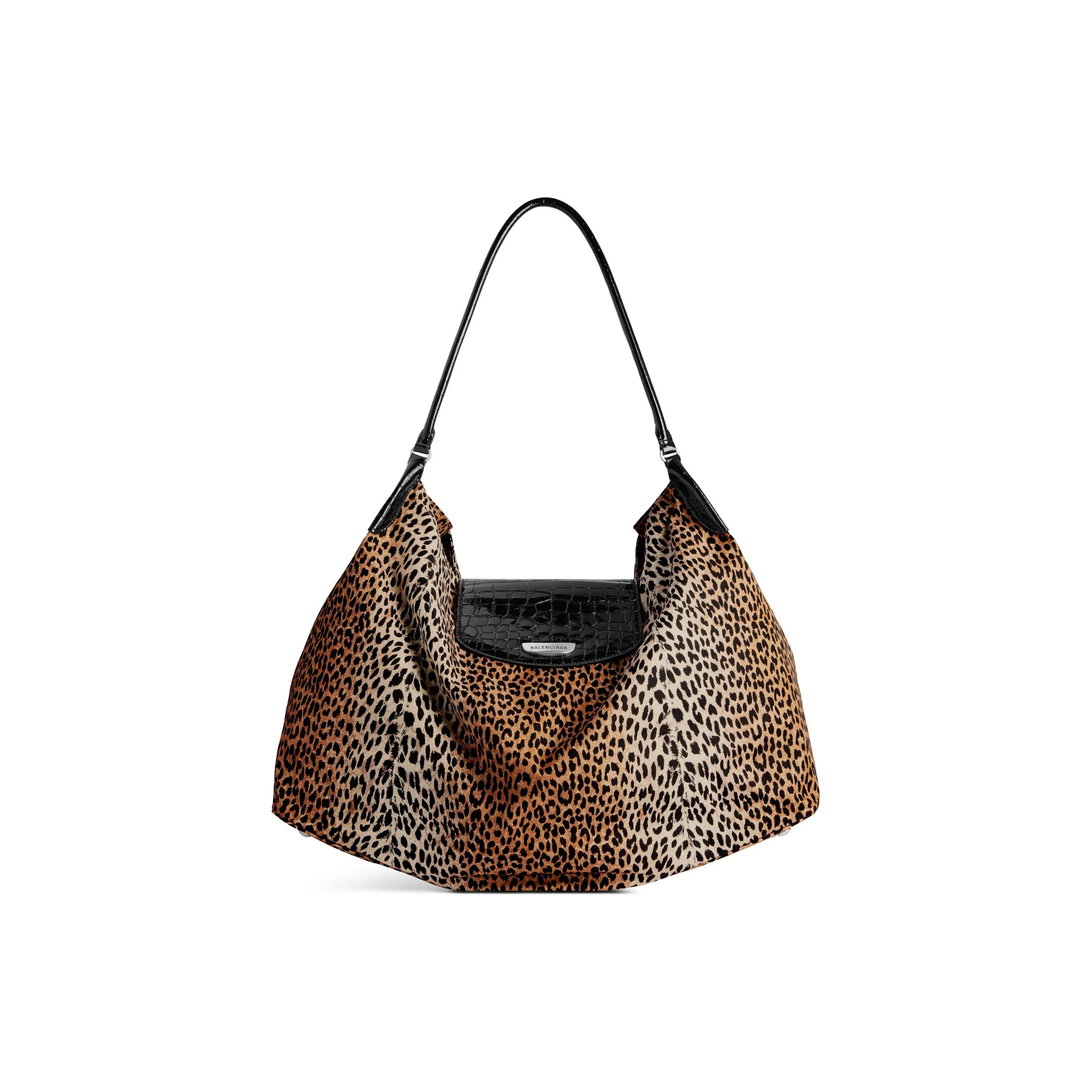 Balenciaga Genève Leopard Printed Large Hobo Bag