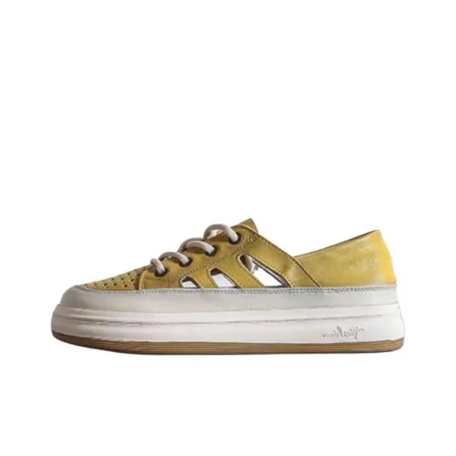 YGK Кроссовки для скейтбординга Low Top Желтые Женские