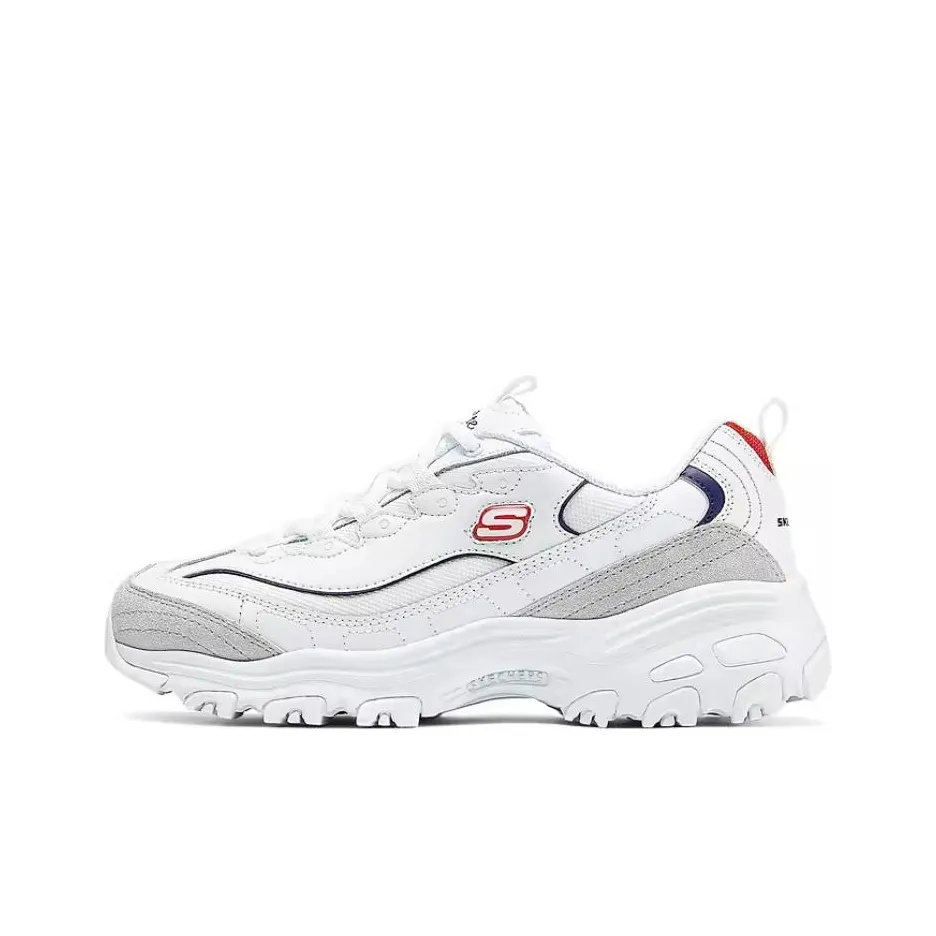 Skechers DLITES Low Top Chunky Sneakers Women's White
