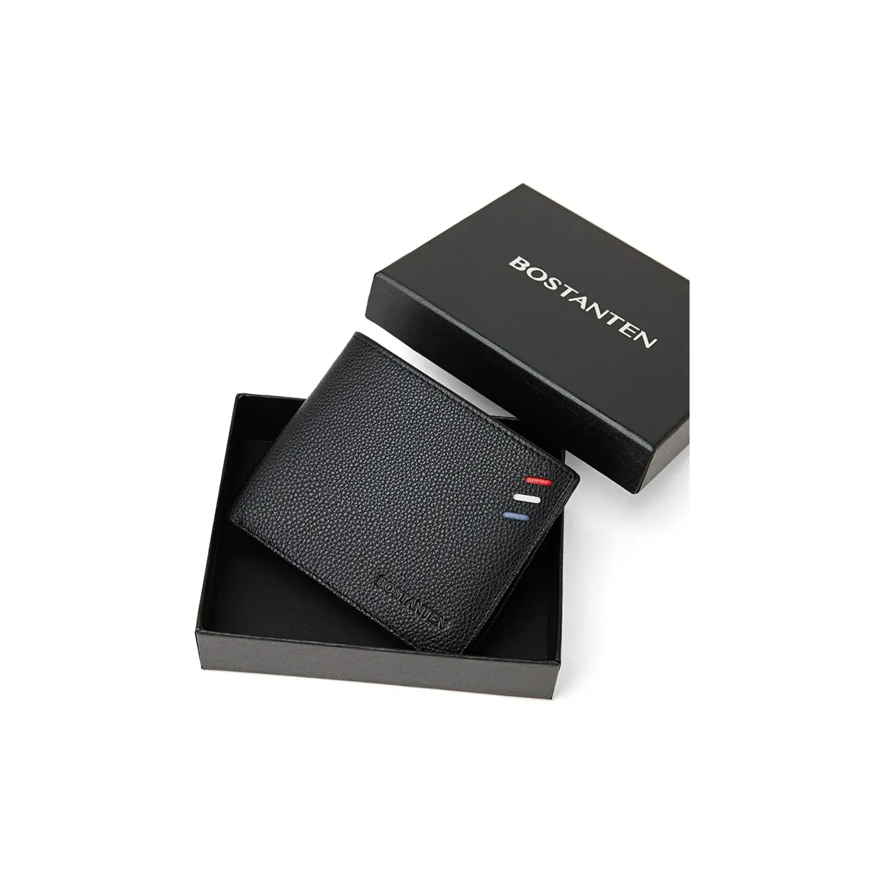 BOSTANTEN Cow Leather Wallet Regular Men's Black