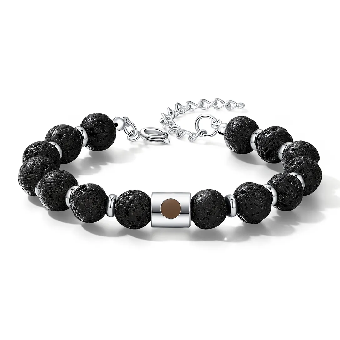 YFANXI Браслеты из вулканического камня Мужские