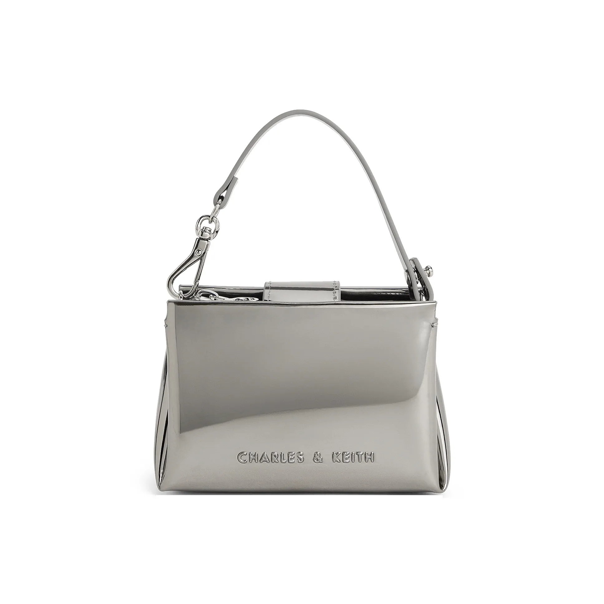 CHARLES KEITH ПУ (полиуретан) Сумка через плечо Мини Женская Коричневый Оловянно-серый Овсяный