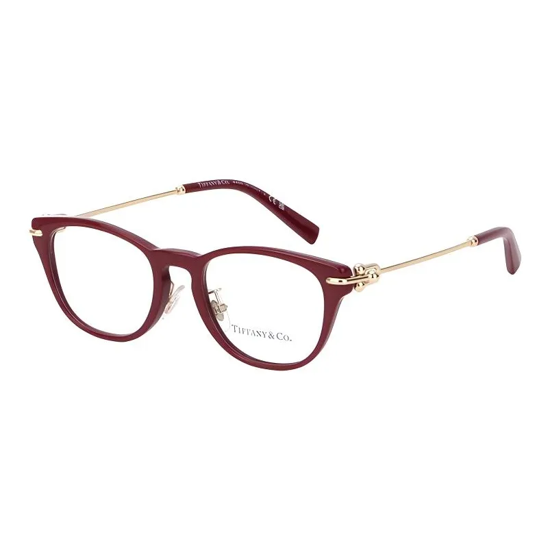 TIFFANY CO. Пластина And Металл Квадрат Оправы для очков Женские Красный Черепаховый Прозрачный Коричневый черный Темно-фиолетовый