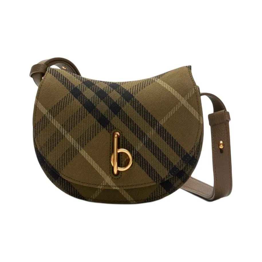Burberry Rocking Horse Cotton Saddle Bag Handbag, Shoulder Bag Women's Valley Color