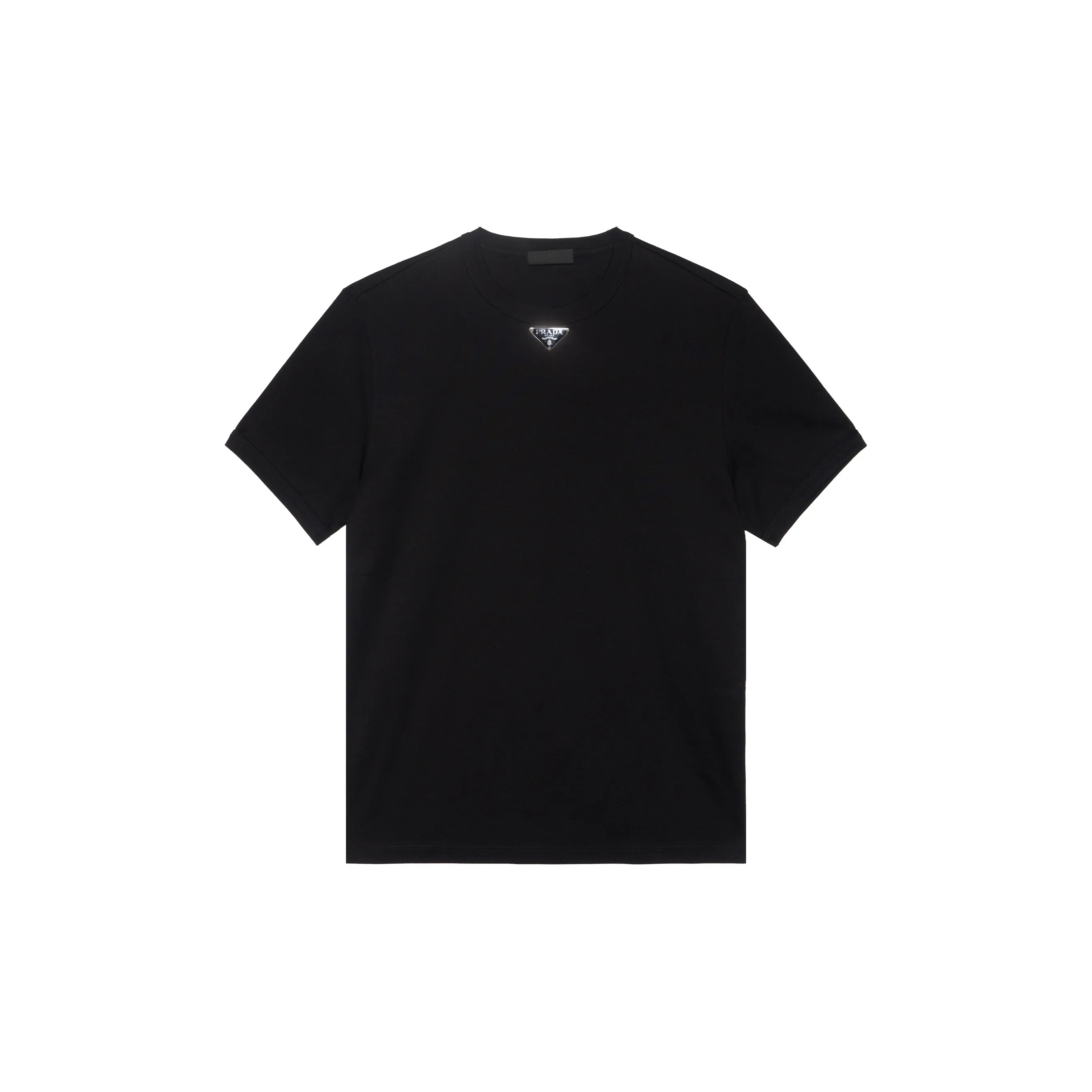 PRADA Triangle Logo Crewneck T Shirt