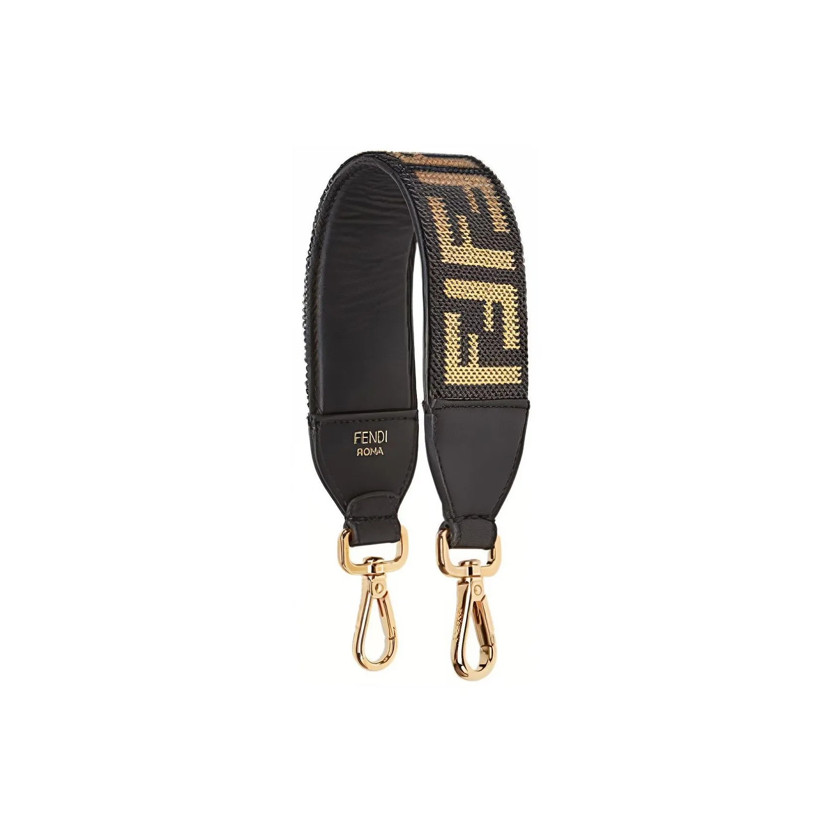 FENDI Leather Shoulder Strap Bag Accessory Women's Brown