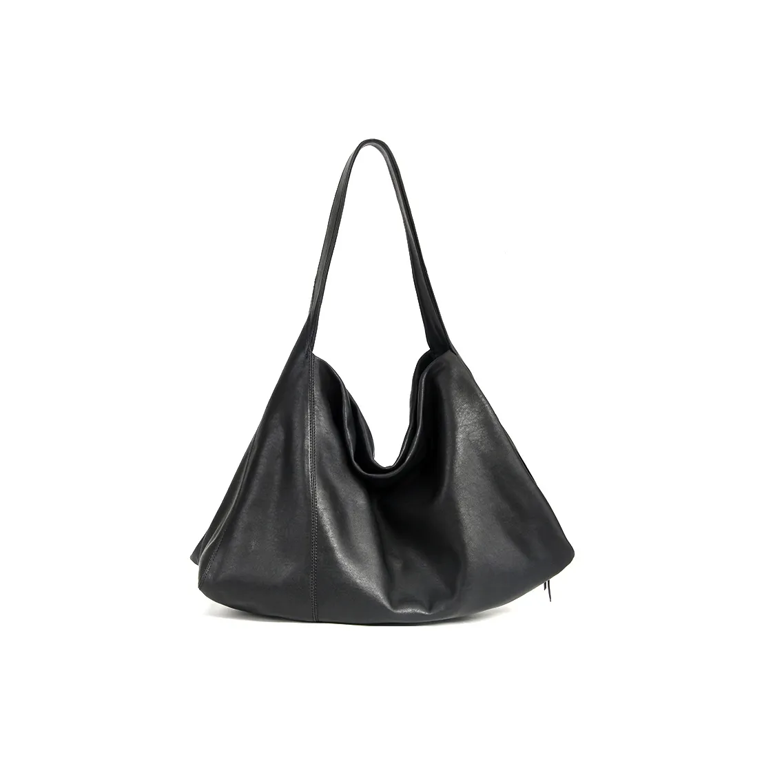 YOCAMU Сумка через плечо из коровьей кожи унисекс черного цвета