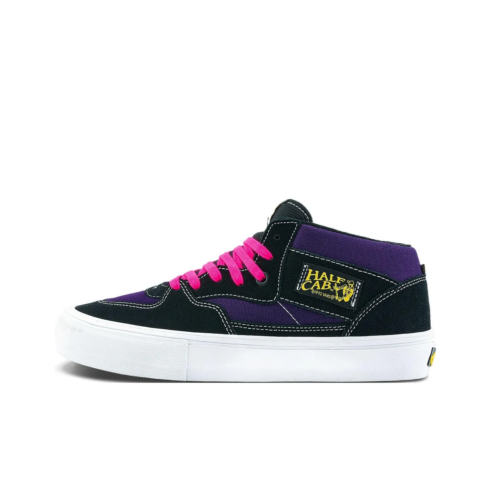 VANS Skate Half MID Топ Кроссовки для скейтбординга Унисекс Черный Фиолетовый