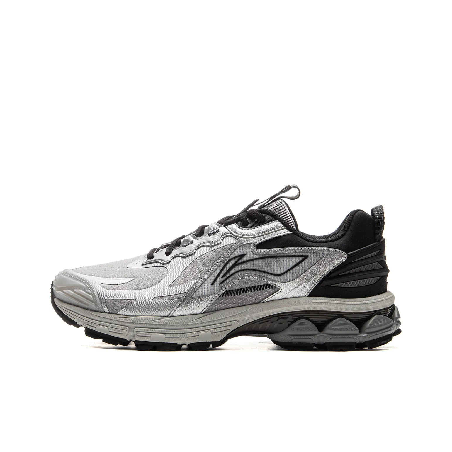 LiNing Fuyao 2.0 Trail Anti Slip Wear Resistant Low Top Running Shoes Men's Silver Gray
