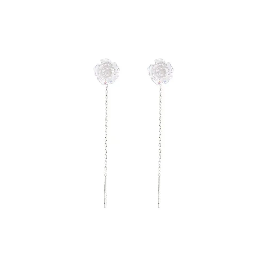 Серьги-подвески Stud из серебра S925 с плетеным пучком женские