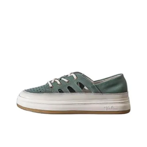YGK Кроссовки для скейтбординга Low Top Зеленые Женские
