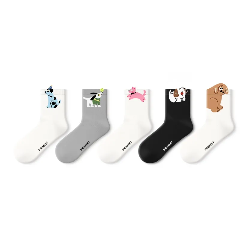 Primeet Mid Calf Socks Women's 5 Pack