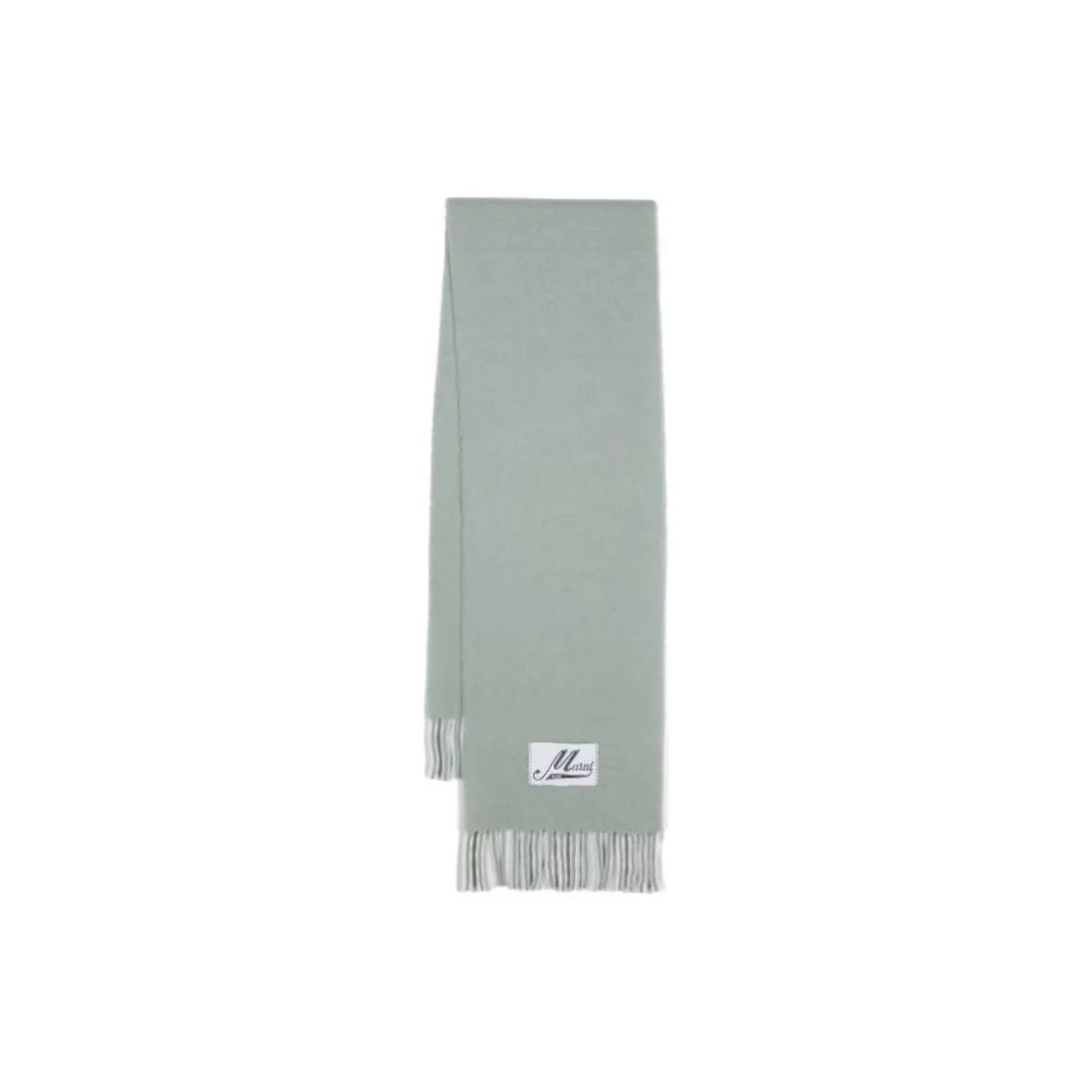 MARNI Logo Patch Fringed Scarf