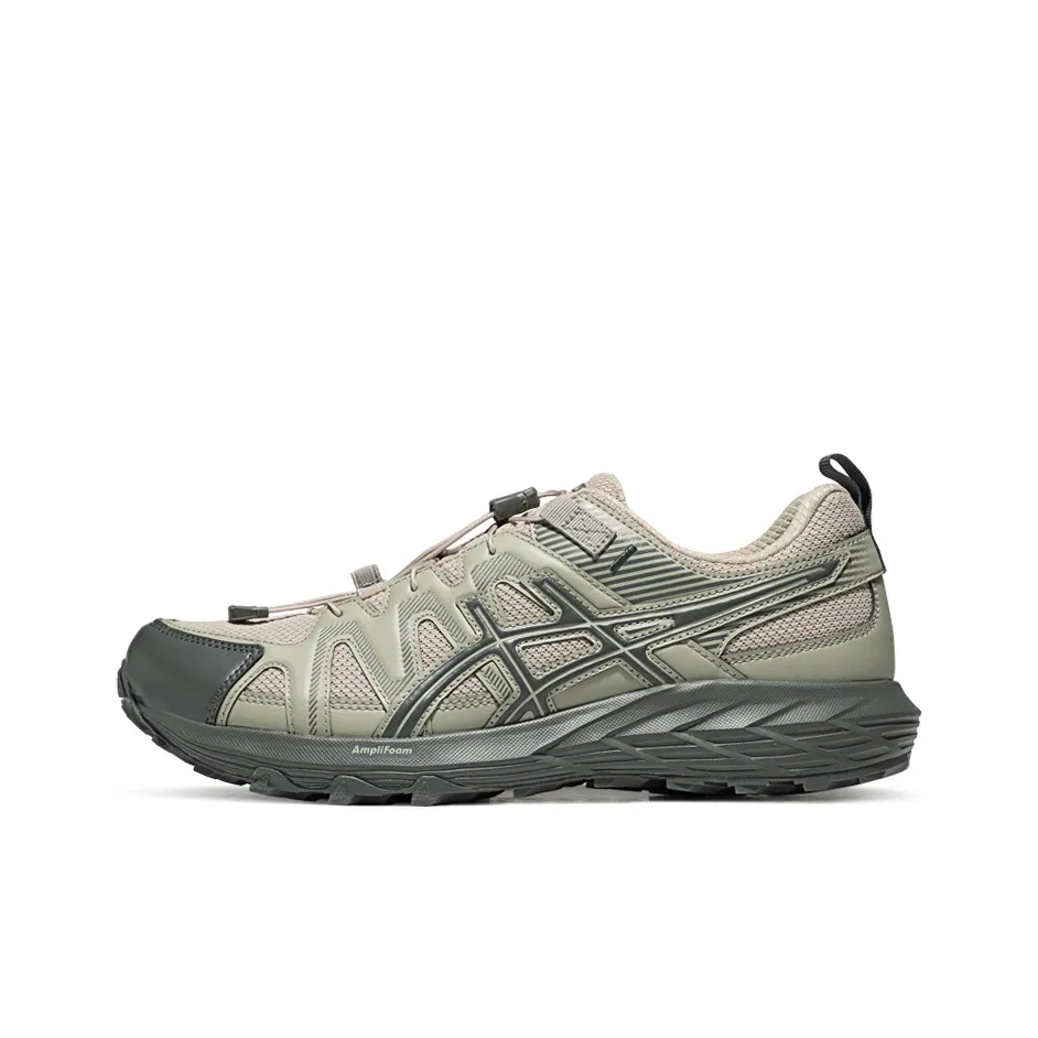 Asics Abrasion Resistant Low Top Casual Trail Running City Commute Running Shoes Men's Gray Beige