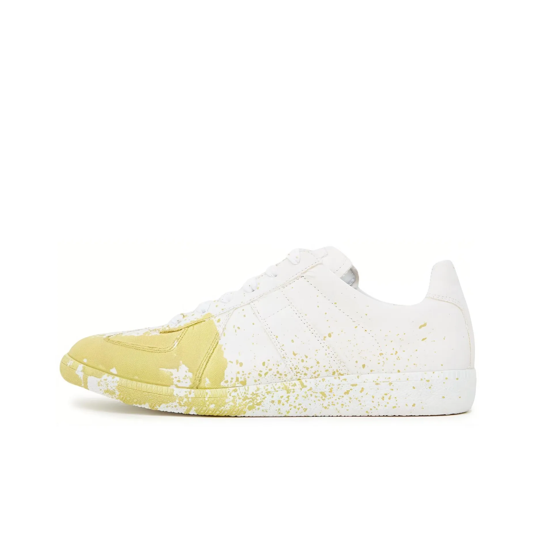 Maison Margiela Replica Low Top Stylish Skateboarding Pool shoes Women's White Yellow