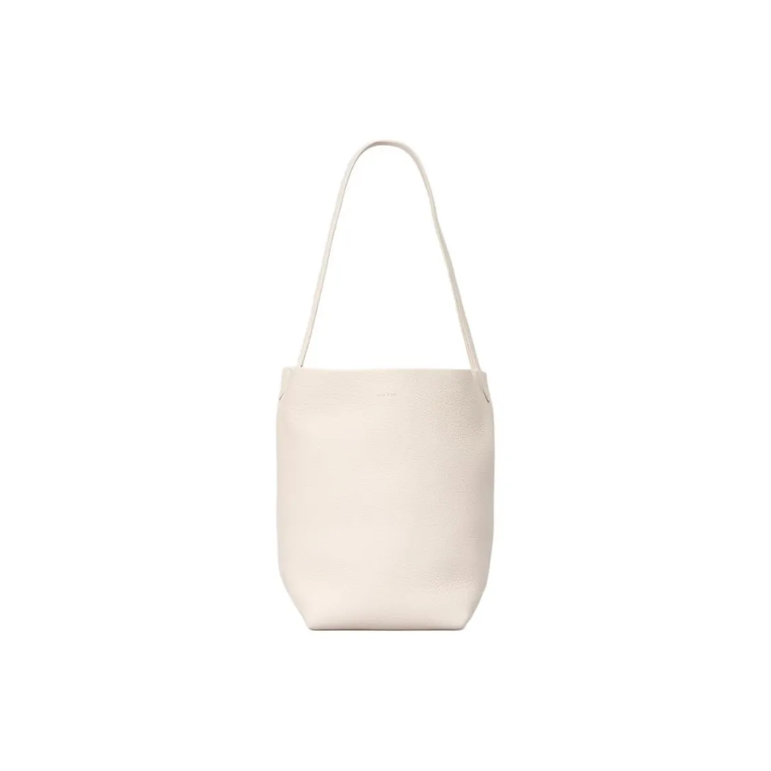 THE ROW Leather Bucket Bag, One Shoulder Handbag Women's Light Beige
