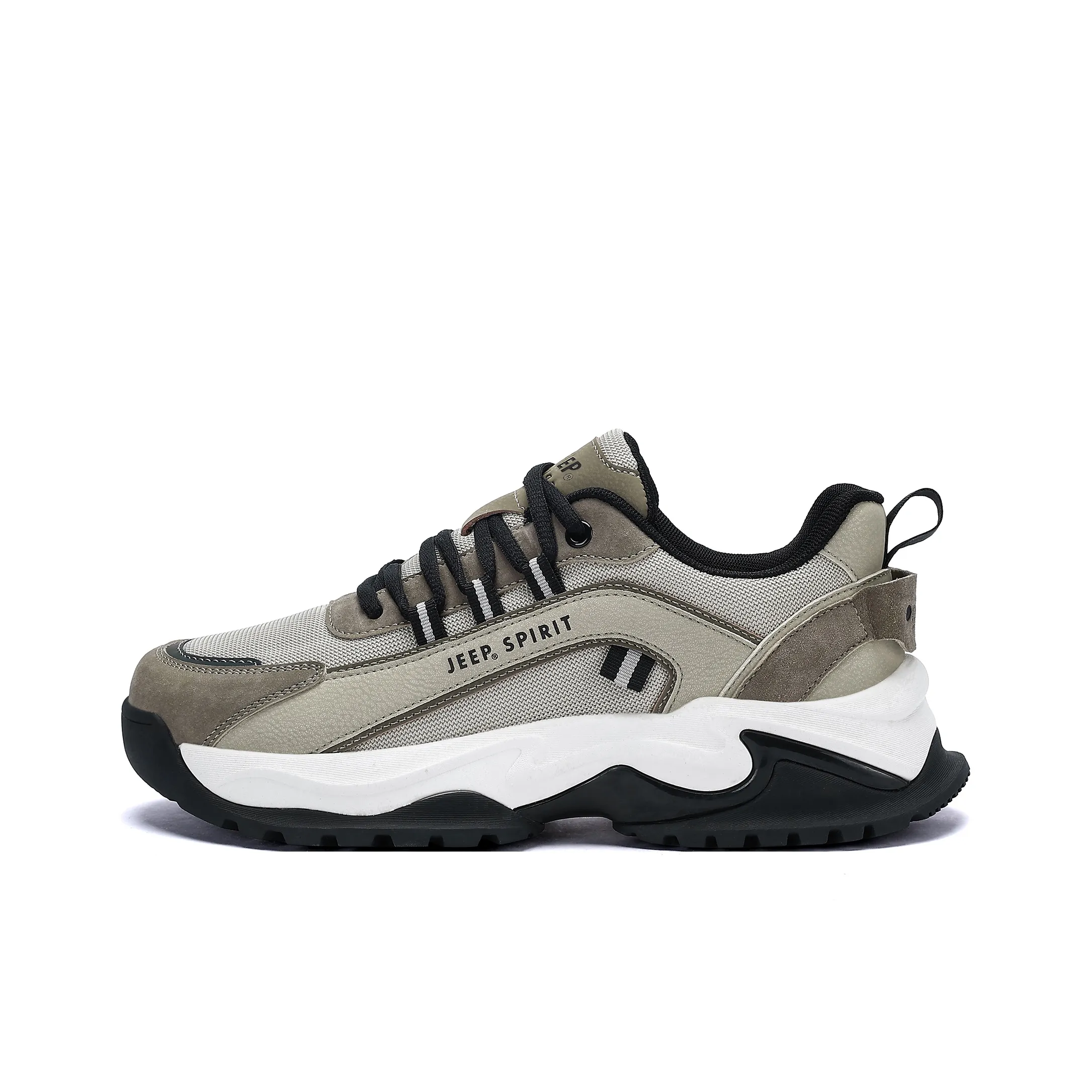 JEEP SPIRIT Low Top Chunky Sneakers Men's Tibetan Antelope