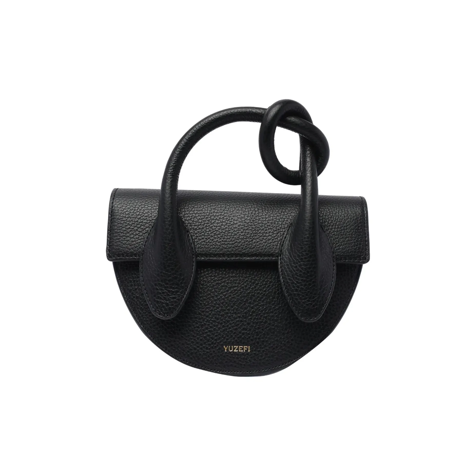 YUZEFI Calfskin Shoulder Bag, Crossbody Bag, Handbag Women's Black