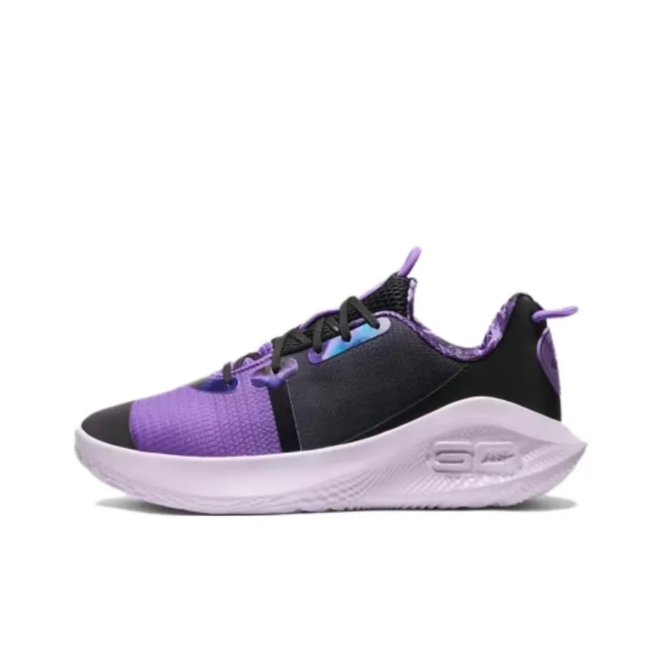 Under Armour Curry 6 Амортизирующие Шоковые Бассейновые Кроссовки Унисекс Фиолетовый Черный