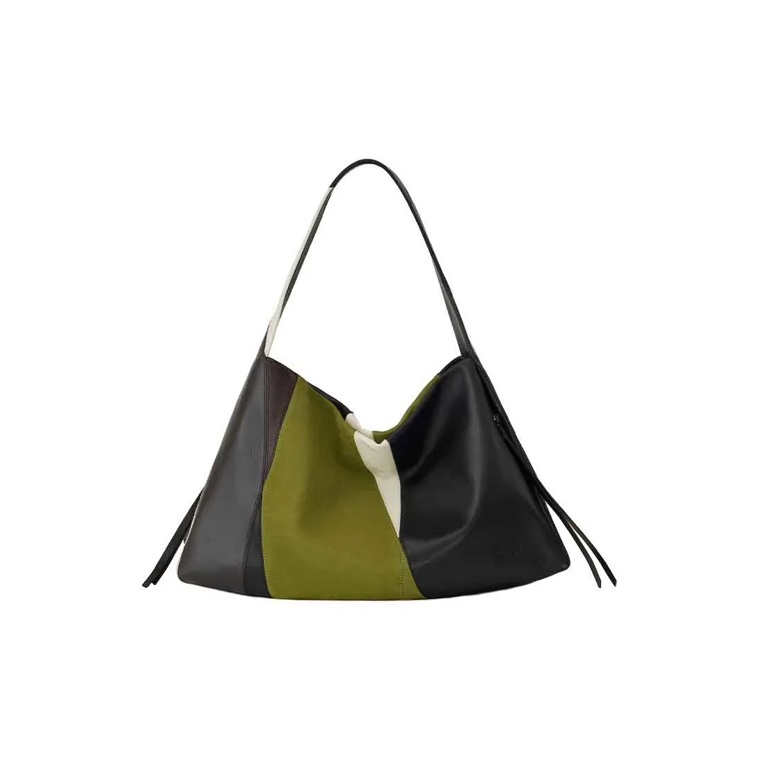 KUNOGIGI Cow Leather Kite Tote Bag Shoulder Bag Medium Size Women's City Green Field/Black/Pink Dusk/Neon Park