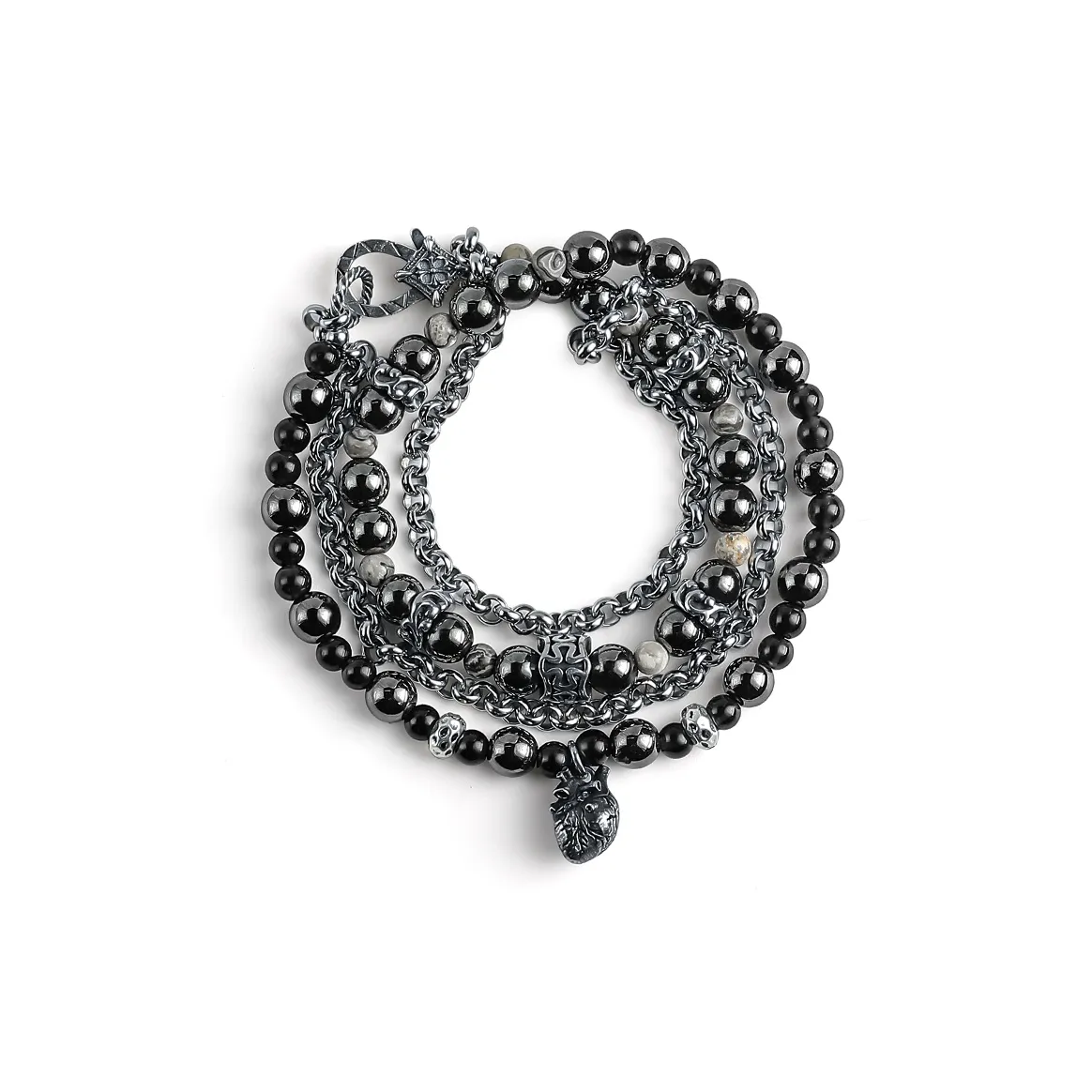 Cuud Obsidian Jade Bracelets Men's