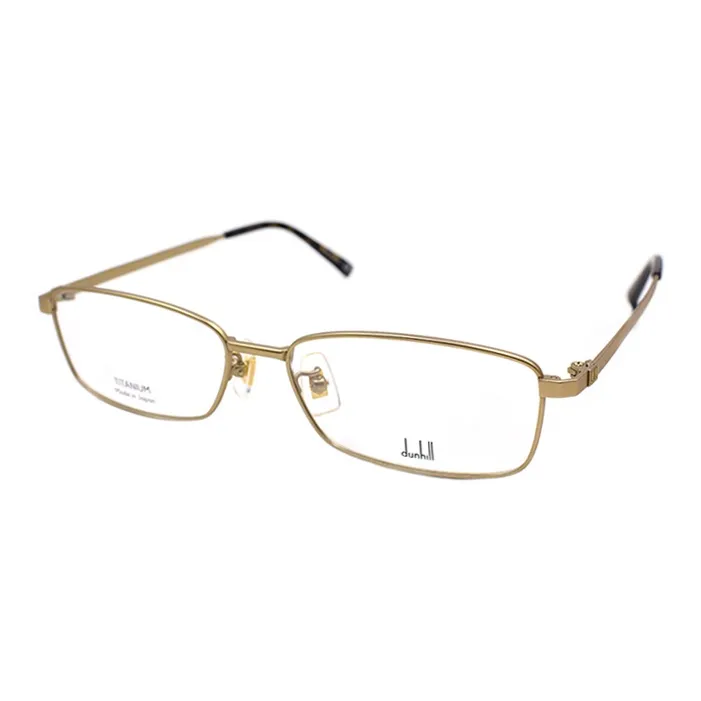 Dunhill Титан Прямоугольные Оправы для очков Мужские Матовые Золотые