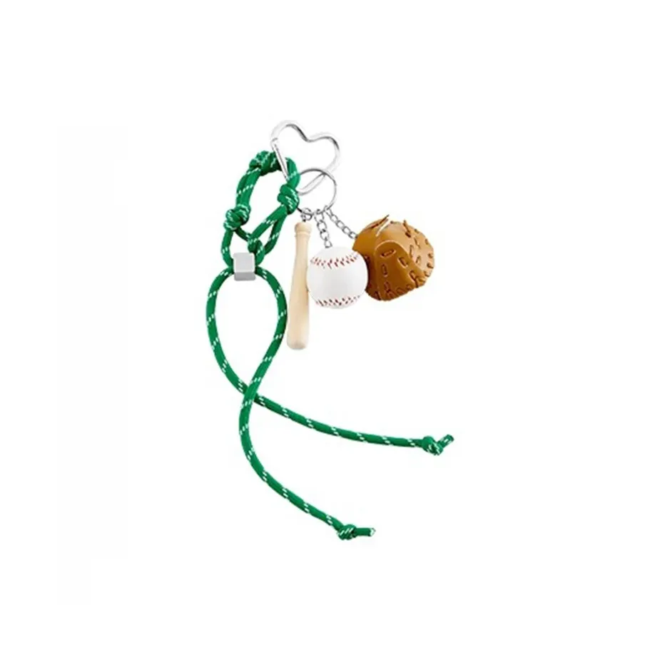 Nylon Charm Car Keychain Individual Backpack Lanyard Decoration Bag Accessory Unisex Green/Multicolor