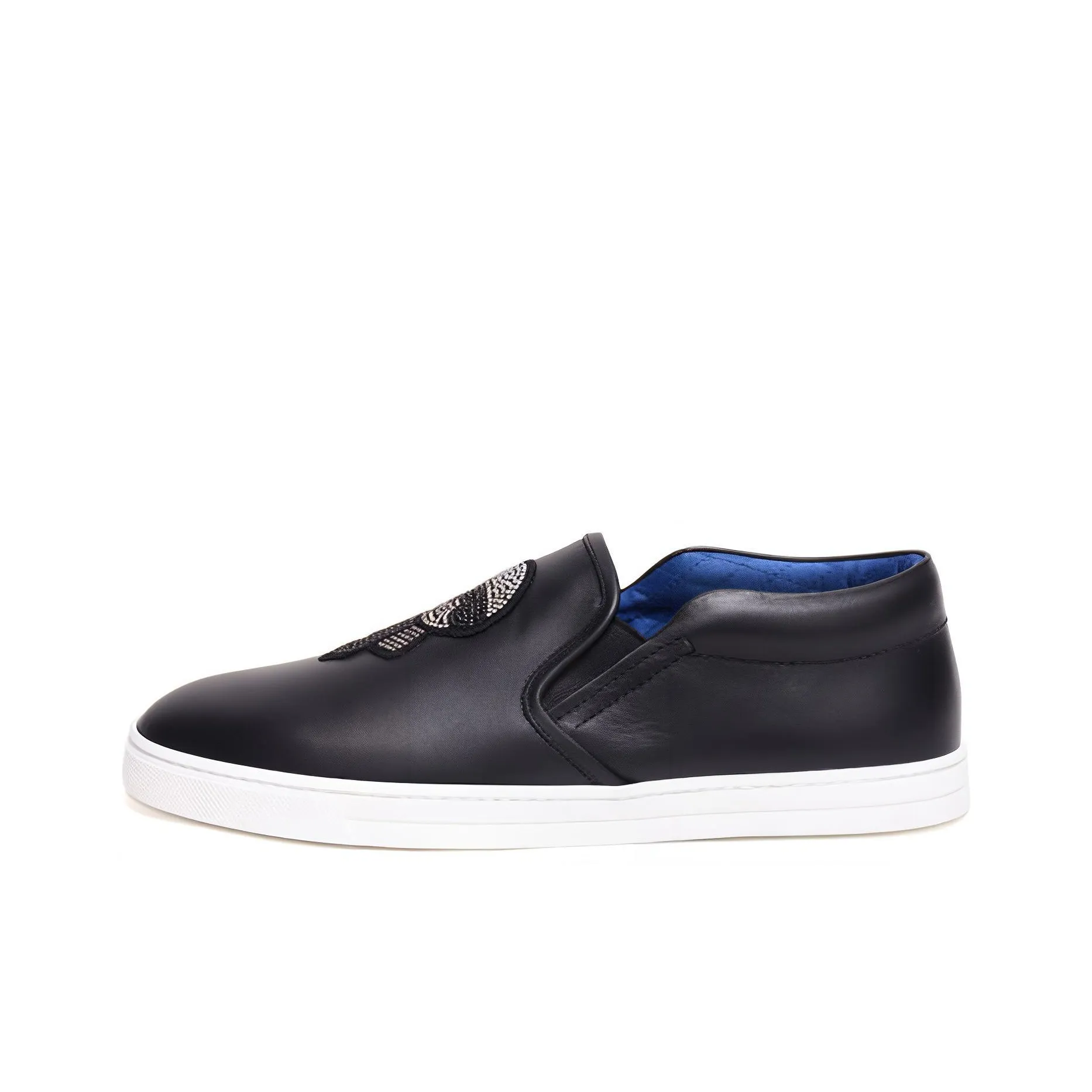 FENDI Low Top Stylish Skateboarding Shoes With Round Tips Men's Black