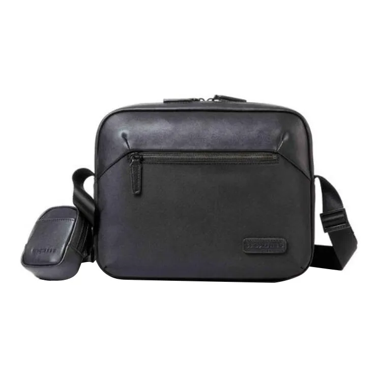 SAMSONITE Nylon With Polyurethane Shoulder Bag, Crossbody Bag Men's Black