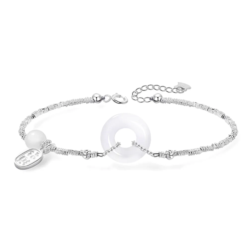 FUJA Цветное стекло Нефритовые браслеты Женские