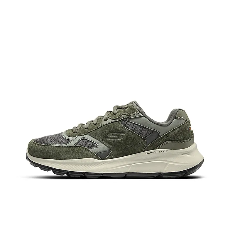 Skechers Abrasion Resistant Low Top Running Shoes Men's Olive Green