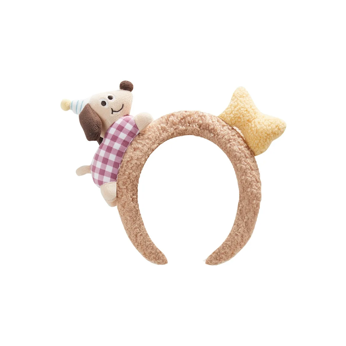GUKOO Polyester Headbands Women's Light Pink Coffee