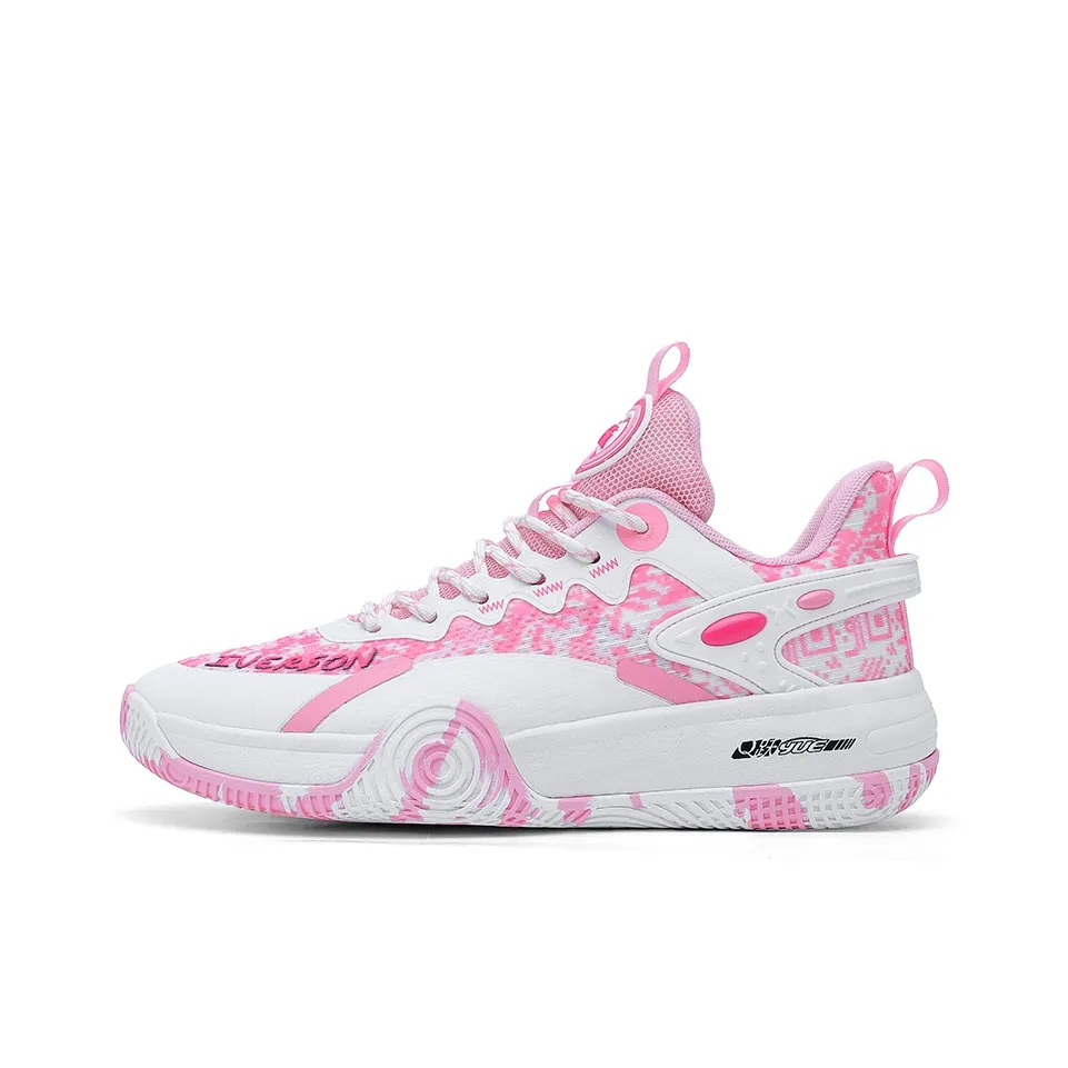IVERSON Hunting 1 Candy Pink White Anti Slip And Wear Resistant Breathable Low Top Basketball Shoes Unisex