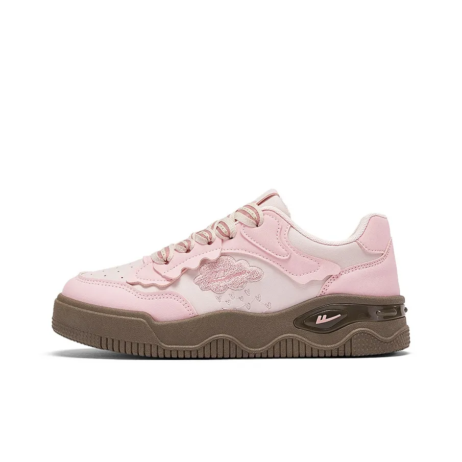 Warrior визуально увеличивает рост Легкий Низкий Топ Кроссовки для скейтбординга Женские Розовый Светло-розовый