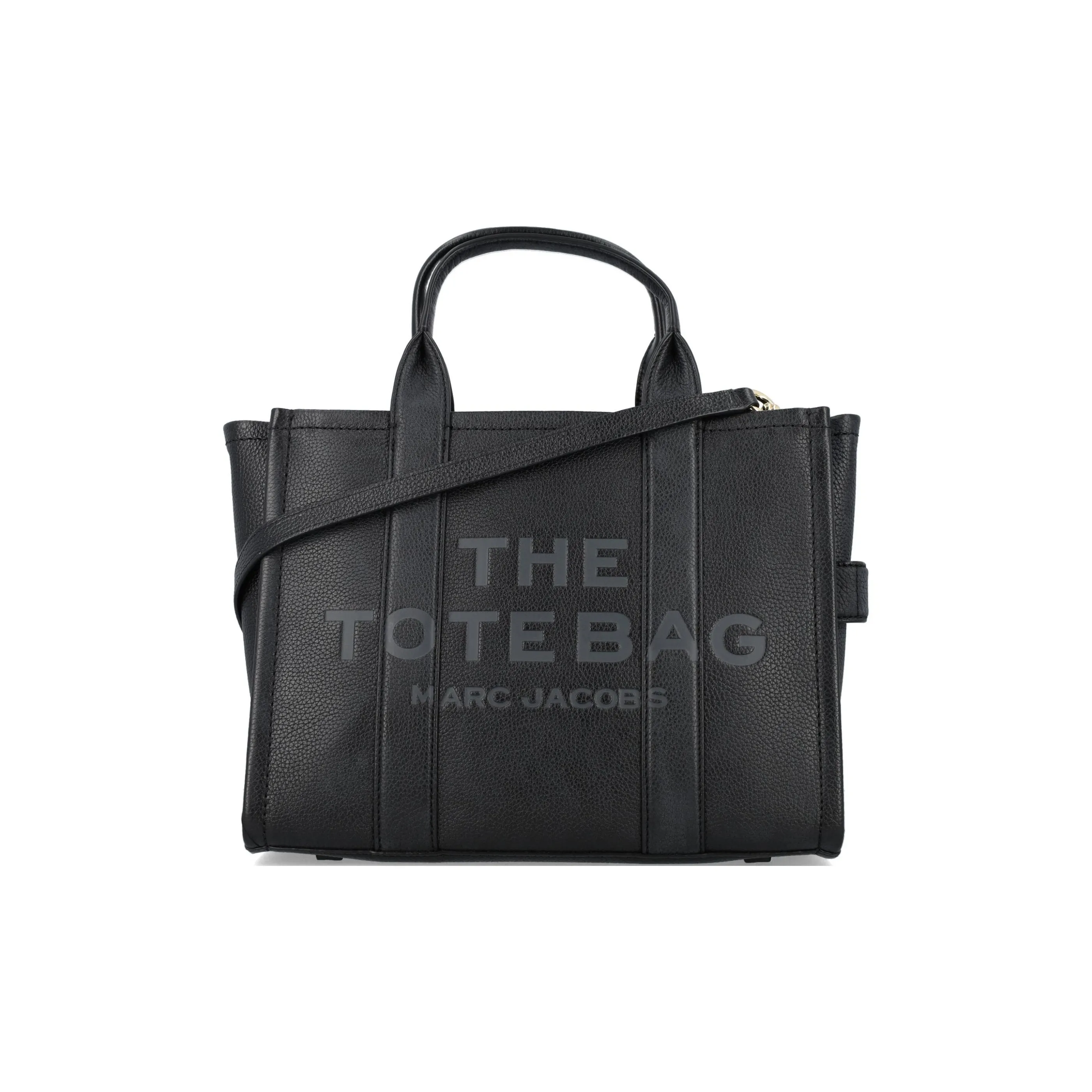 MARC JACOBS Leather Tote Bag Shopping Bag Handbag Medium Size Women's Black