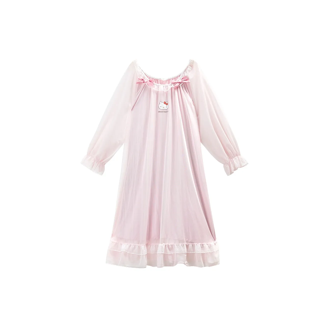 GUKOO x Hello Kitty Sanrio series Ночная сорочка Женская Персиково-розовая