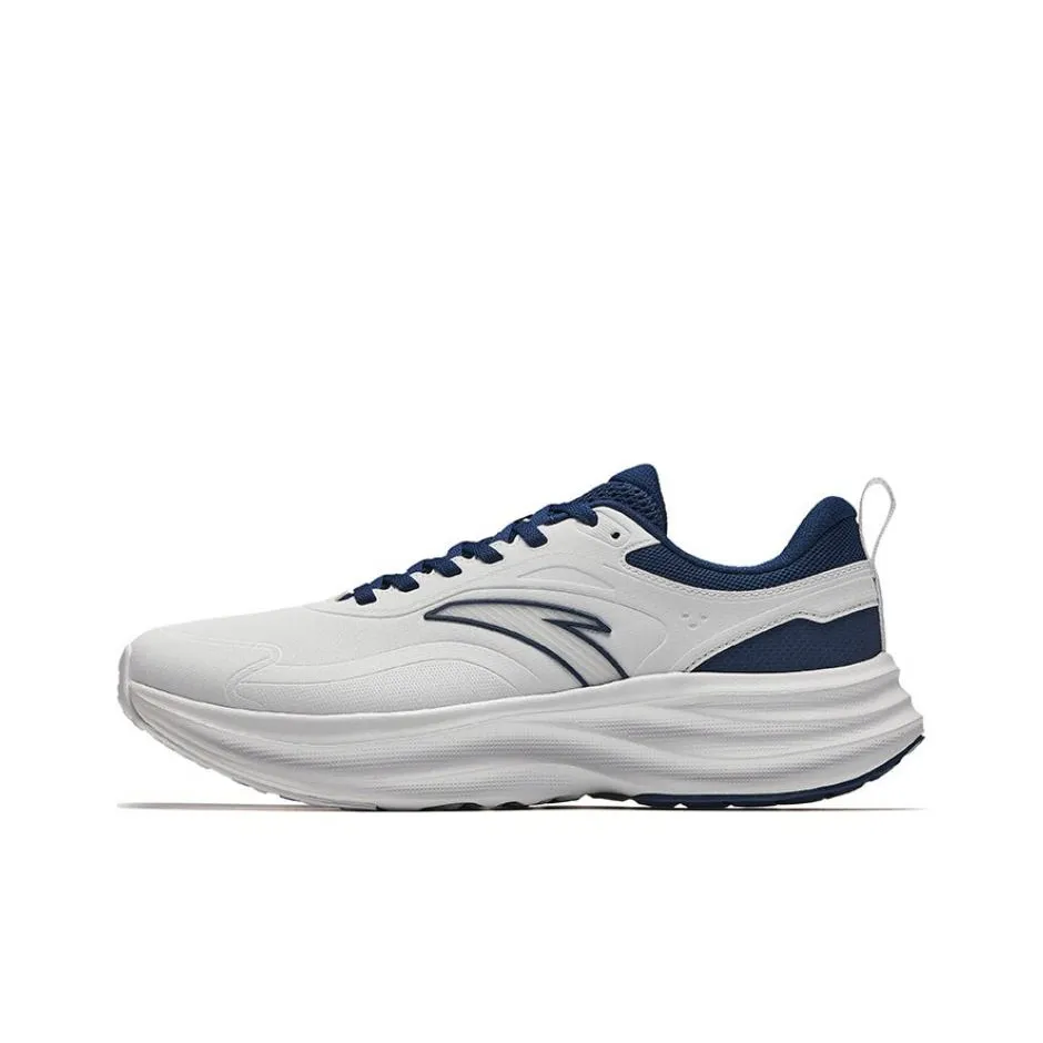 Anta Light Cloud Cushioning Lightweight Rebound Low Top Casual Running Shoes Men's Gray
