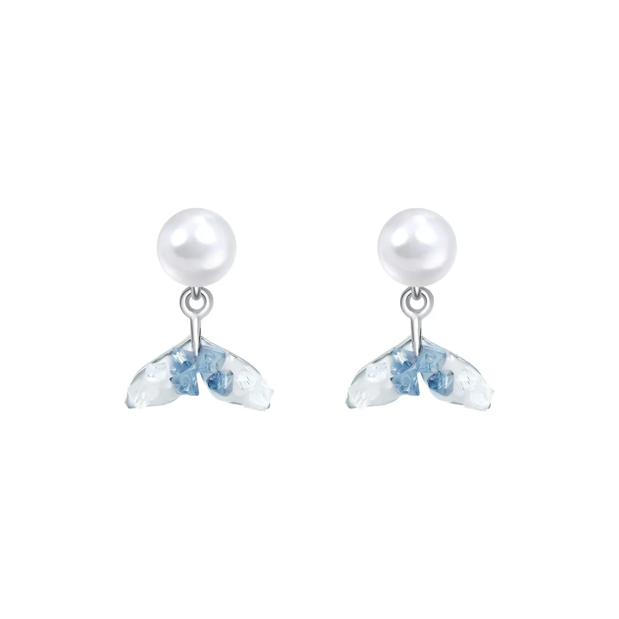 ZANC Серебро S925 Стержневые серьги Женские