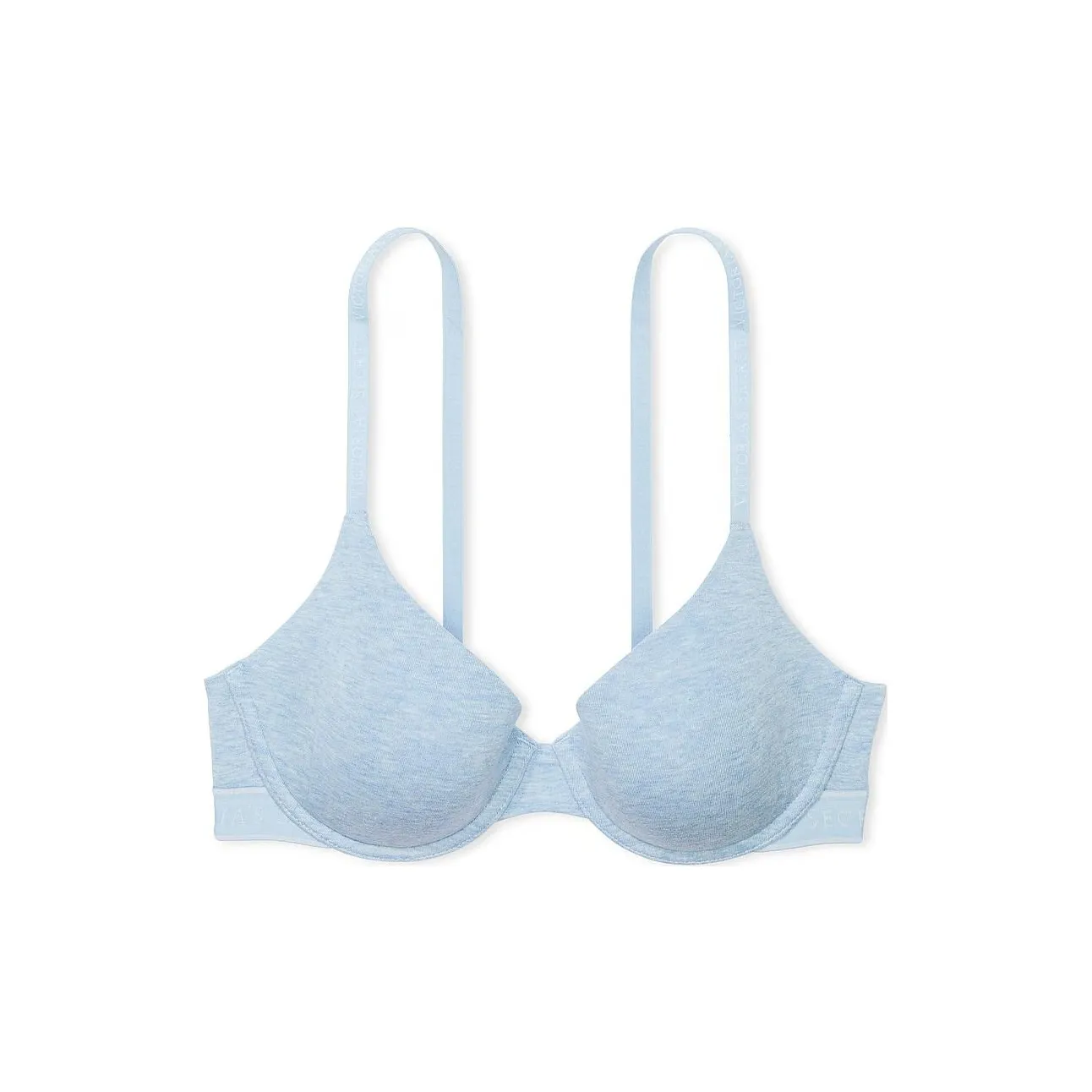 Victoria's Secret The T-shirt Lightly Lined Cotton Demi Bra/Light Blue Bra Women's Light Blue