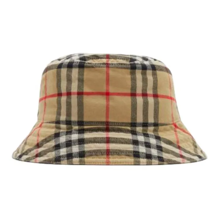 Burberry Cotton Bucket Hats Унисекс Бежевый