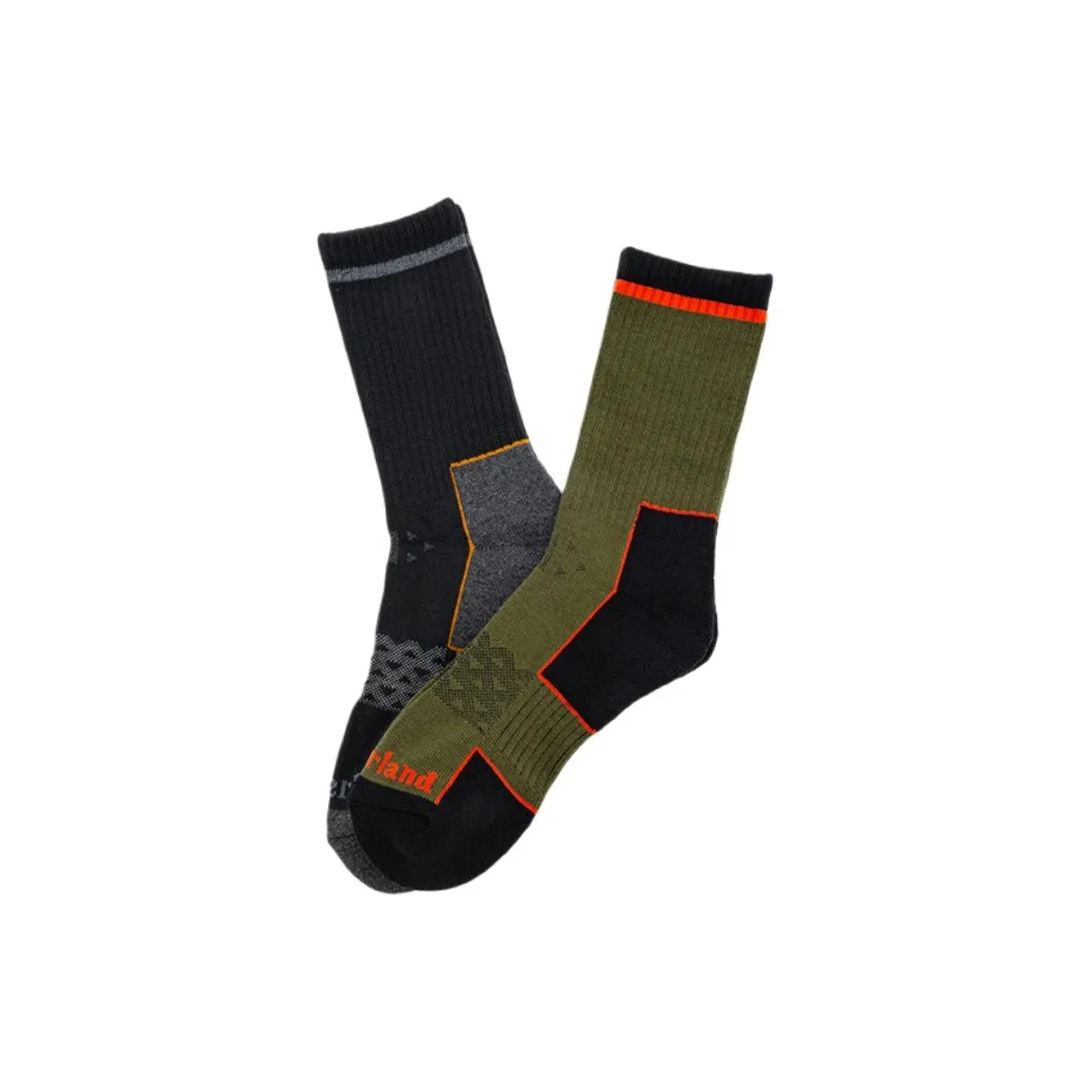 Timberland Mid Calf Socks Unisex 2 Pack Flame Color
